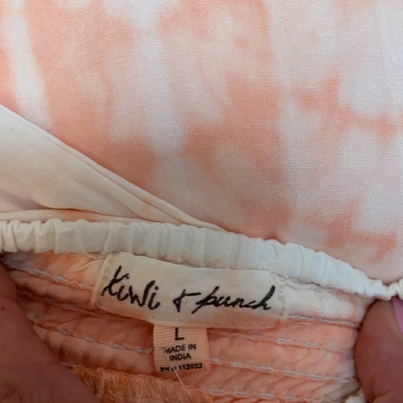 FIRM! NEW! Kiwi + Punch Miami Wide Leg Tie Dye Pants Swim Cover Up Sz Large - Picture 3 of 4